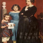 Wilhelm Marstrand | Frederikke Vilhelmine Hage med børn - 1850 | Indrammet kunsttryk | Danmarks Guldalder