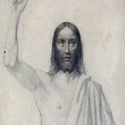 Wilhelm Marstrand | Velsignende Kristus - 1840 | Indrammet kunsttryk | Danmarks Guldalder