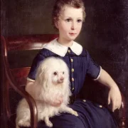 Wilhelm Marstrand | Dreng med hund – 1860 | Indrammet kunsttryk | Danmarks Guldalder