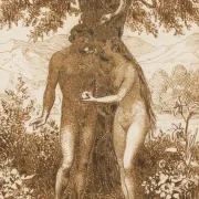 Wilhelm Marstrand | Adam og Eva – 1855 | Indrammet kunsttryk | Danmarks Guldalder