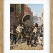 Wilhelm Marstrand – Straßenszene in den Hunde Tagen 1832 | Giclée Kunstdruck gerahmt