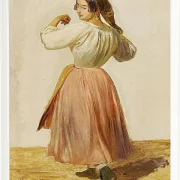 Wilhelm Marstrand – Studie einer tanzenden Italienerin 1850 | Giclée Kunstdruck gerahmt