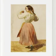 Wilhelm Marstrand – Studie einer tanzenden Italienerin 1850 | Giclée Kunstdruck gerahmt