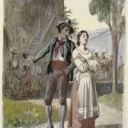 Wilhelm Marstrand – Junges Paar im Streit 1870 | Giclée Kunstdruck gerahmt