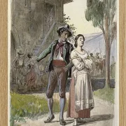 Wilhelm Marstrand – Junges Paar im Streit 1870 | Giclée Kunstdruck gerahmt