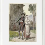 Wilhelm Marstrand – Junges Paar im Streit 1870 | Giclée Kunstdruck gerahmt