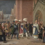 Wilhelm Marstrand – Svend Estridsen und Bischof Vilhelm 1832 | Giclée Kunstdruck gerahmt