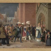 Wilhelm Marstrand – Svend Estridsen und Bischof Vilhelm 1832 | Giclée Kunstdruck gerahmt