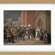 Wilhelm Marstrand – Svend Estridsen und Bischof Vilhelm 1832 | Giclée Kunstdruck gerahmt