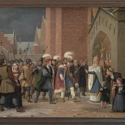 Wilhelm Marstrand – Svend Estridsen und Bischof Vilhelm 1832 | Giclée Kunstdruck gerahmt