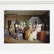 Wilhelm Marstrand – Szene aus Ludwig Holbergs Wohnzimmer 1845| Giclée Kunstdruck gerahmt