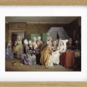 Wilhelm Marstrand – Szene aus Ludwig Holbergs Wohnzimmer 1845| Giclée Kunstdruck gerahmt