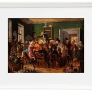 Wilhelm Marstrand – Szene aus einer Auktion 1835 | Giclée Kunstdruck gerahmt