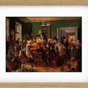 Wilhelm Marstrand – Szene aus einer Auktion 1835 | Giclée Kunstdruck gerahmt