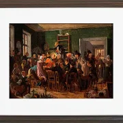 Wilhelm Marstrand – Szene aus einer Auktion 1835 | Giclée Kunstdruck gerahmt
