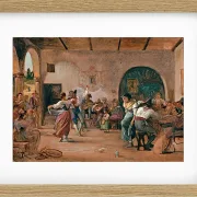 Wilhelm Marstrand – Tanz in einer Osteria 1860 | Giclée Kunstdruck gerahmt