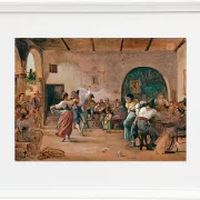 Wilhelm Marstrand – Tanz in einer Osteria 1860 | Giclée Kunstdruck gerahmt