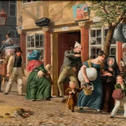 Wilhelm Marstrand – Umzugsszene 1831 | Giclée Kunstdruck gerahmt