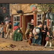 Wilhelm Marstrand – Umzugsszene 1831 | Giclée Kunstdruck gerahmt
