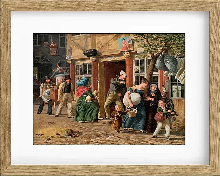 Wilhelm Marstrand – Umzugsszene 1831 | Giclée Kunstdruck gerahmt