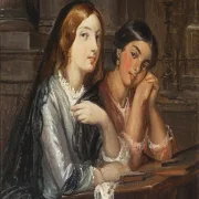 Wilhelm Marstrand | Venezianerinnen in einer Kirche – 1853 | Gerahmter Kunstdruck | Goldenes Zeitalter Dänemark