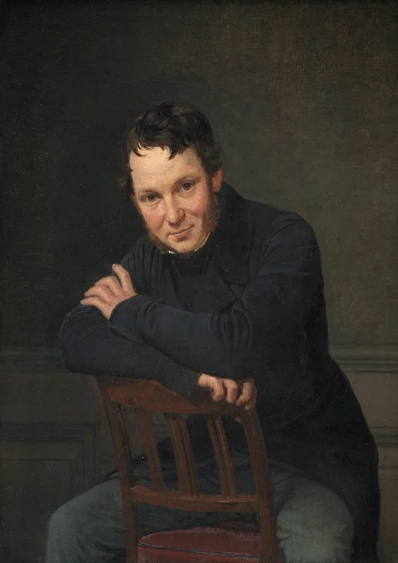 Wilhelm Marstrand | Gottlieb Bindesbøll, Danish Architect - 1834 | Indrammet kunsttryk | Danmarks Guldalder
