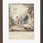 Wilhelm Tischbein – Carlo und Ubaldo widerstehen den Verzauberungen der Nymphen  1782 | Giclée Kunstdruck gerahmt