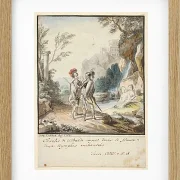 Wilhelm Tischbein – Carlo und Ubaldo widerstehen den Verzauberungen der Nymphen  1782 | Giclée Kunstdruck gerahmt