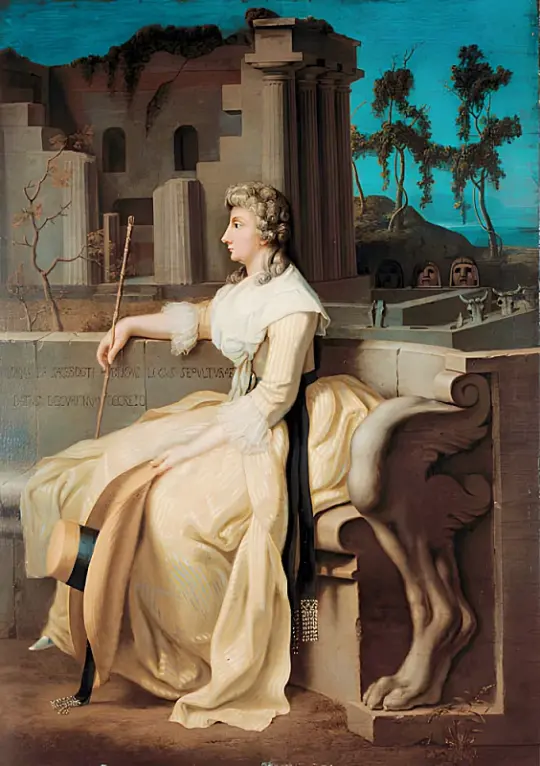 Wilhelm Tischbein | Anna Amalia af Sachsen-Weimar - 1795 | Indrammet kunsttryk | Klassicisme | formida