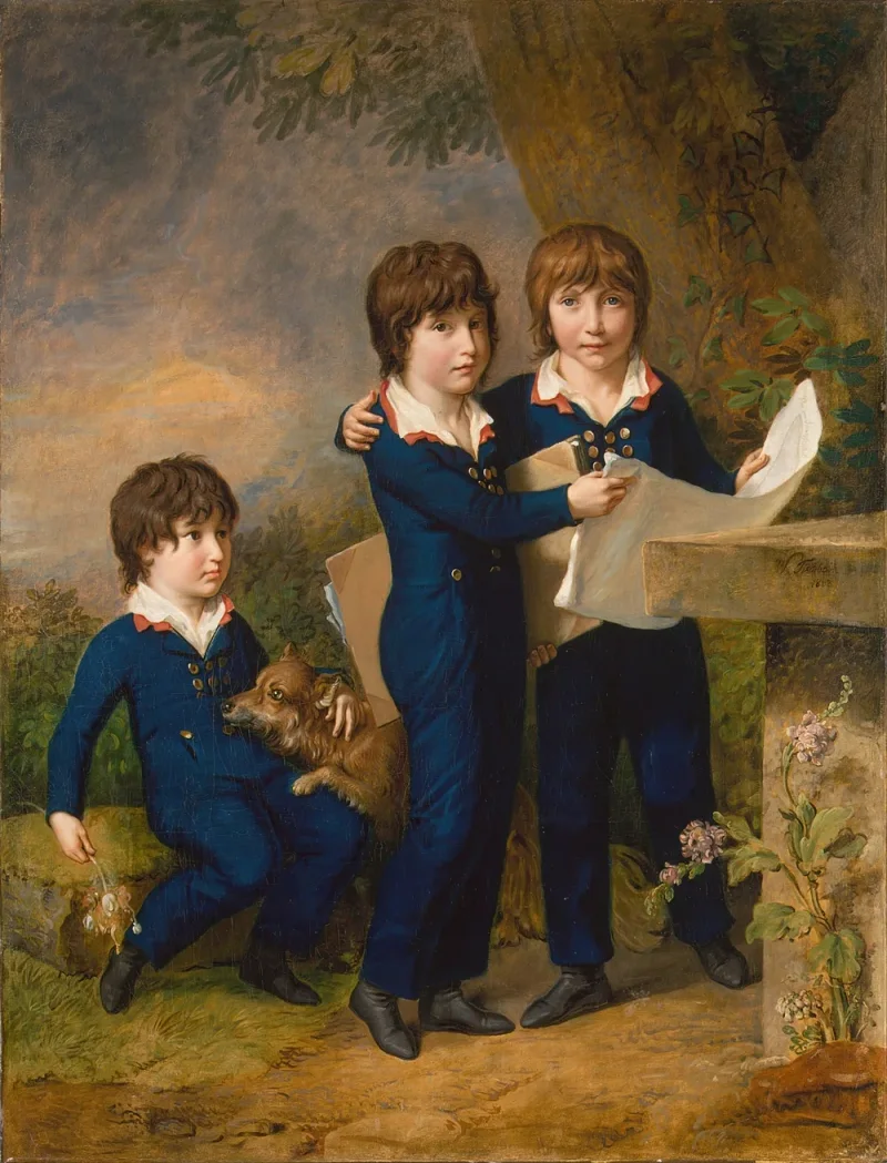 Wilhelm Tischbein – Die Kinder von Martin Anton Heckscher  1805 | Giclée Kunstdruck gerahmt
