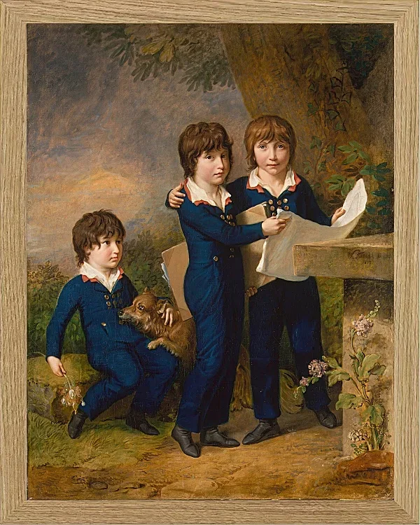 Wilhelm Tischbein – Die Kinder von Martin Anton Heckscher  1805 | Giclée Kunstdruck gerahmt