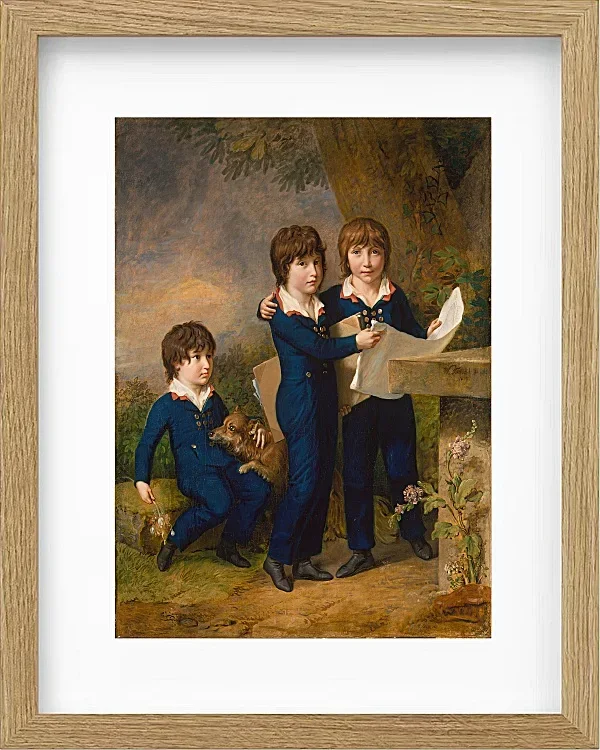 Wilhelm Tischbein – Die Kinder von Martin Anton Heckscher  1805 | Giclée Kunstdruck gerahmt