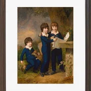 Wilhelm Tischbein – Die Kinder von Martin Anton Heckscher  1805 | Giclée Kunstdruck gerahmt
