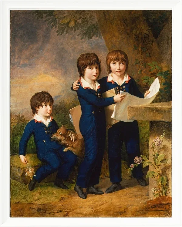 Wilhelm Tischbein – Die Kinder von Martin Anton Heckscher  1805 | Giclée Kunstdruck gerahmt