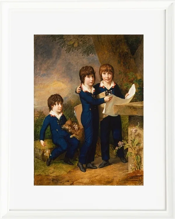 Wilhelm Tischbein – Die Kinder von Martin Anton Heckscher  1805 | Giclée Kunstdruck gerahmt