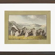 Wilhelm Tischbein – Ein prähistorischer Steinkreis auf einem Hügel  1790 | Giclée Kunstdruck gerahmt