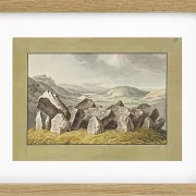 Wilhelm Tischbein – Ein prähistorischer Steinkreis auf einem Hügel  1790 | Giclée Kunstdruck gerahmt