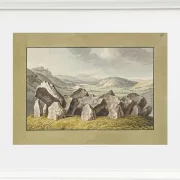 Wilhelm Tischbein – Ein prähistorischer Steinkreis auf einem Hügel  1790 | Giclée Kunstdruck gerahmt