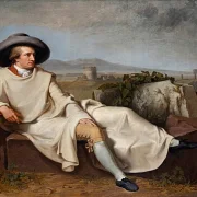 Wilhelm Tischbein | Goethe i den romerske kampagne - 1787 | Indrammet kunsttryk | Klassicisme | formida