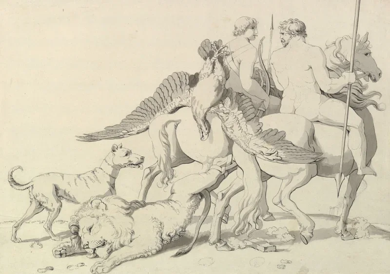 Wilhelm Tischbein | Menneskets styrke - 1760 | Indrammet kunsttryk | Klassicisme | formida