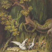 Wilhelm Tischbein – Eine Gans und ein Gänserich 1806 | Giclée Kunstdruck gerahmt
