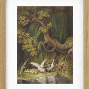 Wilhelm Tischbein – Eine Gans und ein Gänserich 1806 | Giclée Kunstdruck gerahmt