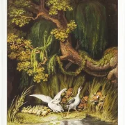 Wilhelm Tischbein – Eine Gans und ein Gänserich 1806 | Giclée Kunstdruck gerahmt