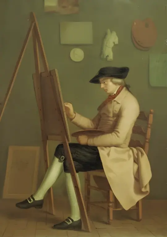 Wilhelm Tischbein | Selvportræt - 1785 | Indrammet kunsttryk | Klassicisme | formida