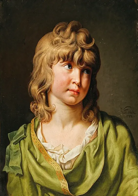 Wilhelm Tischbein | Dreng med blonde krøller - 1782 | Indrammet kunsttryk | Klassicisme | formida