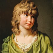 Wilhelm Tischbein – Porträt eines Jungen mit blonden Locken  1782 | Giclée Kunstdruck gerahmt