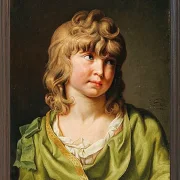 Wilhelm Tischbein – Porträt eines Jungen mit blonden Locken  1782 | Giclée Kunstdruck gerahmt