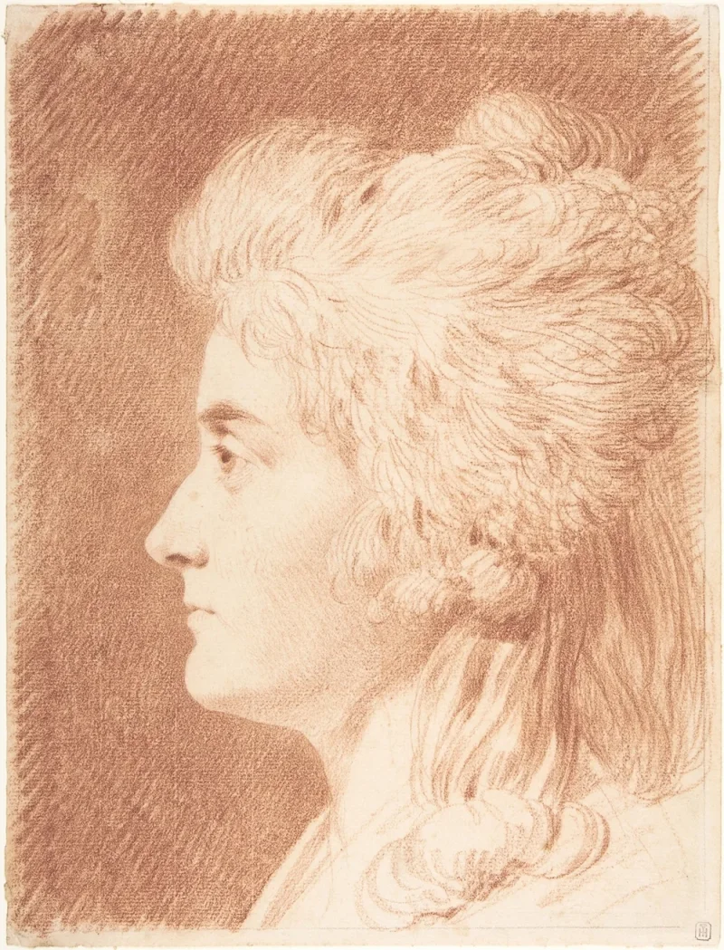 Wilhelm Tischbein – Profilporträt von Fräulein Wieling  1786 | Giclée Kunstdruck gerahmt