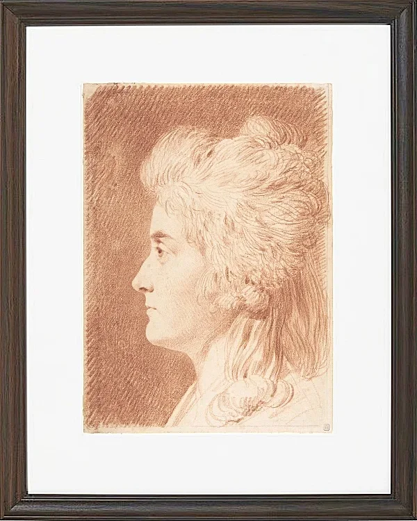 Wilhelm Tischbein – Profilporträt von Fräulein Wieling  1786 | Giclée Kunstdruck gerahmt