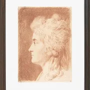 Wilhelm Tischbein – Profilporträt von Fräulein Wieling  1786 | Giclée Kunstdruck gerahmt
